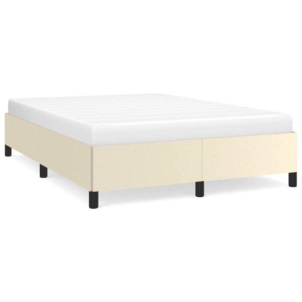 vidaXL Cadre de lit sans matelas crème 140x200 cm similicuir