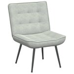 vidaXL Chaise de relaxation avec tabouret Gris clair Velours