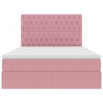 vidaXL Lit avec des lumières à LED Rose 140 x 200 cm Velours