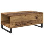 vidaXL Table basse Bois Ancien 90 x 50 x 36 5 cm Bois d'ingénierie