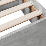 vidaXL Cadre de lit avec tiroirs sans matelas gris béton 150x200 cm