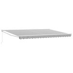 vidaXL Auvent rétractable Anthracite et blanc 4 x 2 m