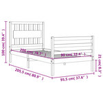 vidaXL Cadre de lit sans matelas 90x200 cm bois massif