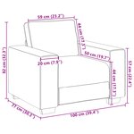 Fauteuil vidaXL Rouge Vin 59 cm en Tissu