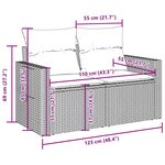 vidaXL Salon de jardin 10 Pièces avec coussins marron résine tressée
