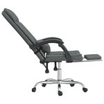 vidaXL Fauteuil de massage inclinable de bureau Gris foncé Tissu