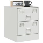 vidaXL Table de chevet blanc 34 5x39x44 cm acier