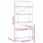 vidaXL Étagère Chêne noir 80 x 30 x 183 cm Bois d'ingénierie