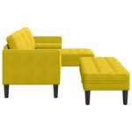 vidaXL Ensemble de Canapés avec coussin 2 Pièces Jaune Polyester