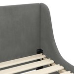vidaXL Cadre de lit pour enfants avec tête de lit Gris foncé