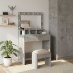 vidaXL Table de Toilette Gris béton 78 5 x 41 x 135 cm