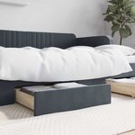 vidaXL Tiroirs de rangement dessous de lit 2 Pièces gris foncé