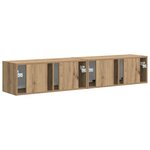 vidaXL Meuble TV mural 2 Pièces Chêne artisan 60 x 31 x 29.5 cm