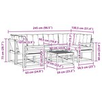 vidaXL Ensemble de canapés d'extérieur 7 pc Blanc et gris clair