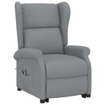 vidaXL Fauteuil Gris clair Tissu