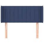 vidaXL Tête de lit avec oreilles Bleu 93x16x78/88 cm Tissu