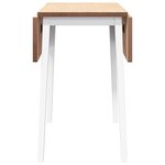 vidaXL Table à manger blanc bois massif et caoutchouc
