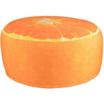 Pouf extérieur avec imprimé déco Orange