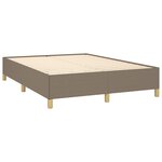 vidaXL Cadre de lit sans matelas taupe 140x190 cm tissu