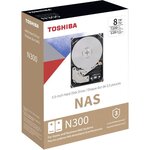 TOSHIBA - Disque dur Interne NAS - N300 - 8To - 7 200 tr/min - 3.5 (HDWG180EZSTA)