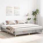 vidaXL Cadre de lit sans matelas gris béton 160x200 cm bois ingénierie