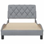 vidaXL Cadre de lit sans matelas gris clair 100x200 cm tissu