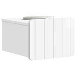 vidaXL Cabinet de chevet mural Blanc brillant 33 x 34 5 x 24 cm
