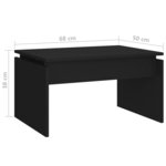 vidaXL Table basse Noir 68x50x38 cm Aggloméré