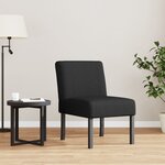 vidaXL Fauteuil sans accoudoirs noir tissu