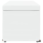 vidaXL Tabouret Blanc Cuir Synthétique et Bois Composite