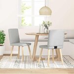 vidaXL Chaises à manger lot de 2 gris nuage tissu