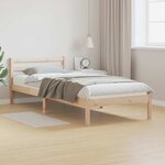 vidaXL Cadre de lit Marron 210 x 100 cm Bois massif en pin