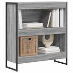vidaXL Bibliothèque Gris Sonoma 80 x 30 x 155 cm Bois d'ingénierie