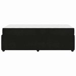 vidaXL Cadre de lit avec matelas Noir 90 x 190 cm tissu