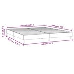 vidaXL Cadre de lit sans matelas bleu 160x200 cm tissu