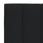 vidaXL Coussin de tête de lit noir 100 cm tissu