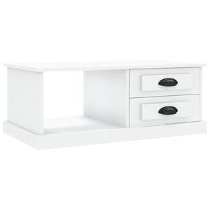vidaXL Table basse blanc 90x50x35 cm bois d'ingénierie