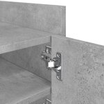 vidaXL Meuble TV gris béton 80x35x40 cm bois d'ingénierie