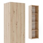 Bibliothèque Loni 160 x 40 cm - chêne artisan  caisson fermé