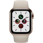 Apple Watch Series 5 Cellular 40 mm Boîtier en Acier Inoxydable Or avec Bracelet Sport Stone - S/M