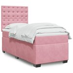 vidaXL Sommier à lattes de lit et matelas Rose 80x200 cm Velours