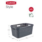 Curver Ensemble de paniers à linge Style 2x45 L Anthracite
