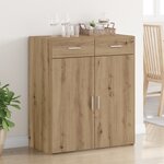 vidaXL Meuble de rangement Chêne 80x42 5x93 5 cm Bois d'ingénierie
