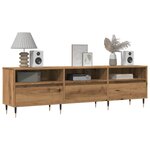 vidaXL Meuble TV chêne artisanal 150x30x44 5 cm bois d'ingénierie
