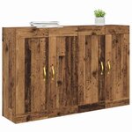 vidaXL Meuble mural Montage mural 2 Pièces Bois ancien 69 5 x 34 x 90 cm