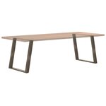 vidaXL Pieds de table à manger en U 2 pièces Acier naturel 80 x (72-73) cm Acier