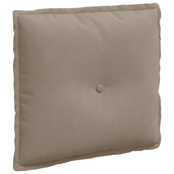 vidaXL Coussin de Dos Taupe 50 x 45 cm Tissu en microfibre