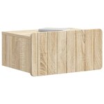 vidaXL Cabinet de chevet mural 2 Pièces Chêne Sonoma 49 x 34 5 x 24 cm