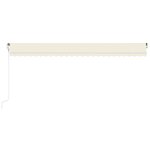 vidaXL Auvent rétractable automatique 600x350 cm Crème