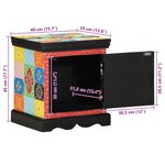 vidaXL Table de chevet multicolore 2 Pièces 40x35x45 cm